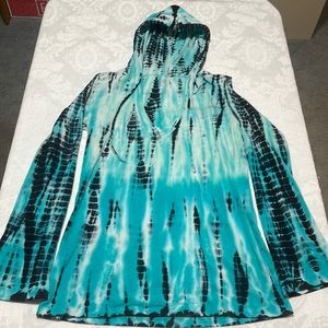 Aqua, White & Black Hoodie - Balance Collection